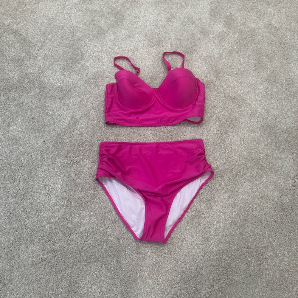 Vibrant Pink Bikini Set XL